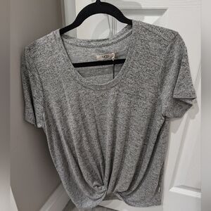 UGG Fleece Stretch Cotton V-Neck Short Sleeve Lounge Top